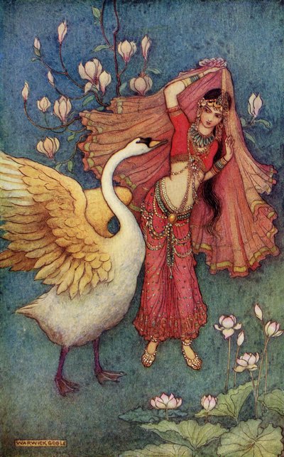 Damayanti and the Swan, illustration from 